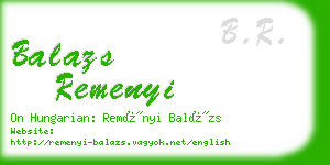 balazs remenyi business card